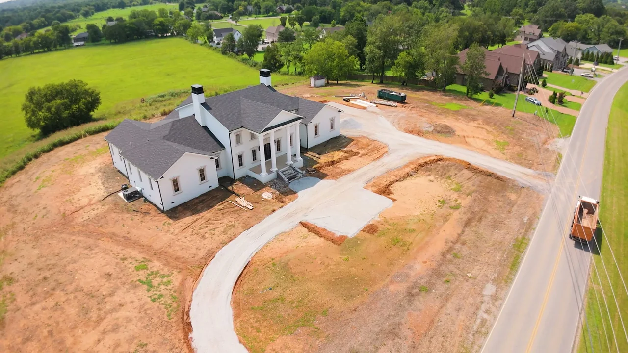 Property before the concrete driveway project